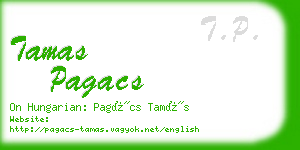 tamas pagacs business card